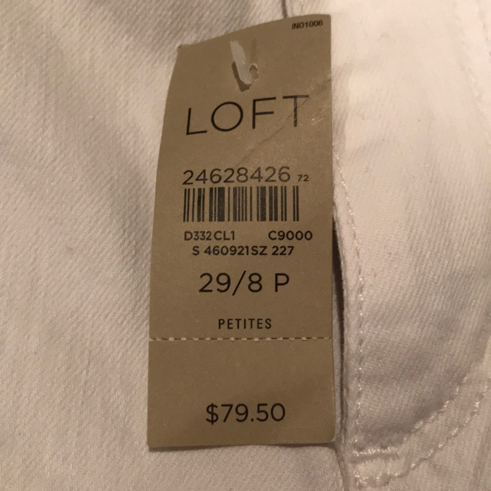 New With Tag white LOFT jeans
